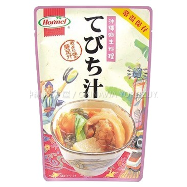 てびち汁 400g 4袋セット 具入り 汁物 豚足 テビチ 沖縄 お土産 土産 郷土料理 コラーゲン 豚肉 沖縄直送 送料無料 沖縄よろず屋 まとめ買い お取り寄せ 肉