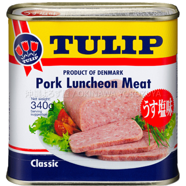 チューリップ ポーク 340g 6缶セット スパム SPAM ランチョンミート 沖縄 お土産 土産 沖縄直送 送料無料 沖縄よろず屋 まとめ買い お取り寄せ 非常食 保存食 肉